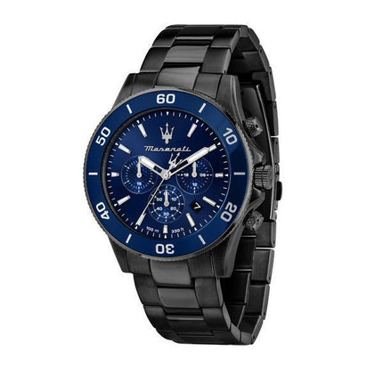 Maserati Competizione Cronógrafo Acero inoxidable Esfera azul Cuarzo R8873600005 100M Reloj para hombre