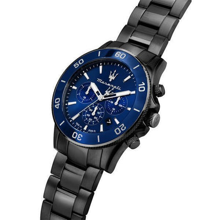 Maserati Competizione Cronógrafo Acero inoxidable Esfera azul Cuarzo R8873600005 100M Reloj para hombre