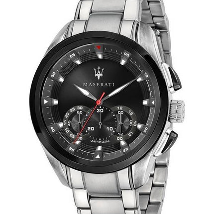 Maserati Traguardo Chronograph Stainless Steel Black Dial Quartz R8873612015 100M Men's Watch