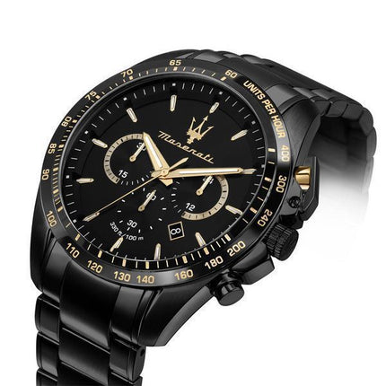 Maserati Traguardo Limited Edition Chronograph Stainless Steel Black Dial Quartz R8873612051 100M Men's Watch