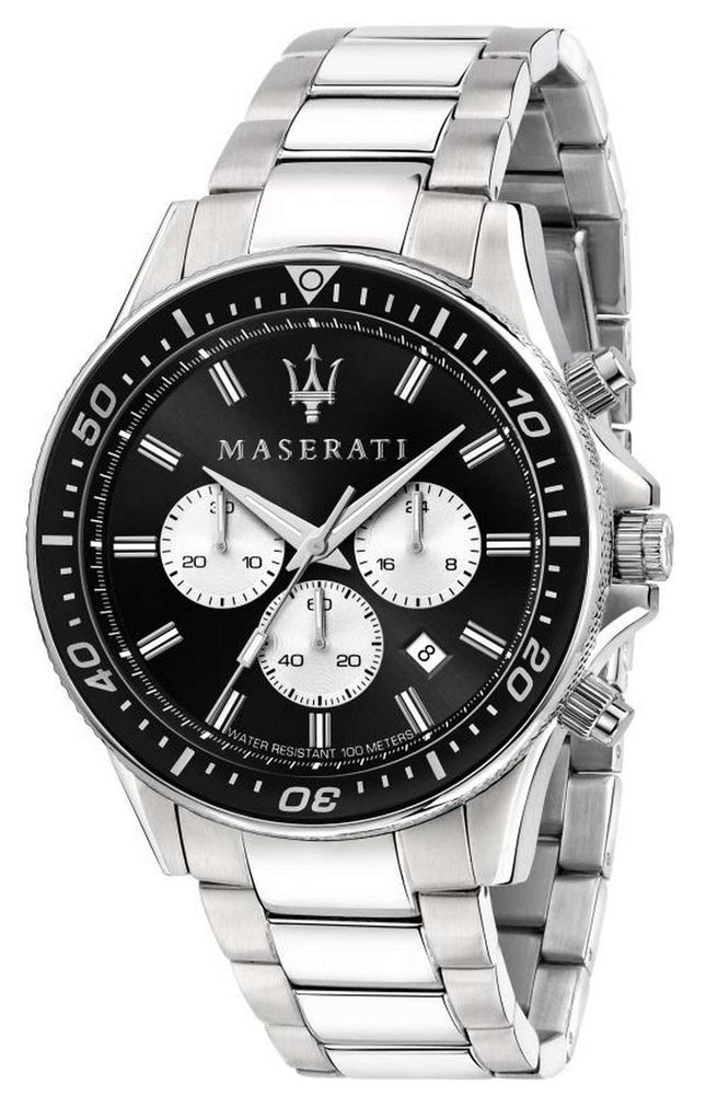 Maserati Sfida cronÃ³grafo esfera negra acero inoxidable cuarzo R8873640004 100M reloj para hombre