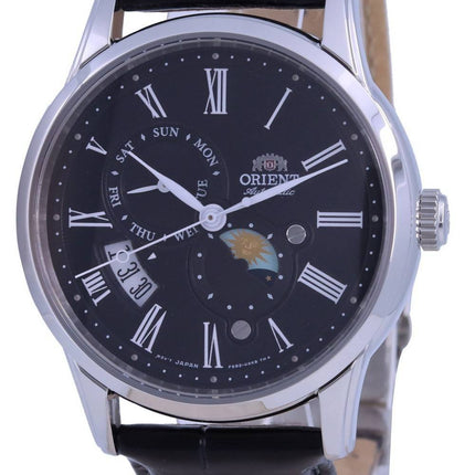 Reloj para hombre Orient Sun & Moon con esfera negra y automático RA-AK0010B10B