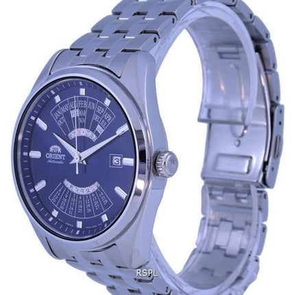 Orient Calendario multianual Esfera azul Acero inoxidable Automático RA-BA0003L10B Reloj para hombre