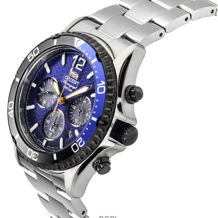 Reloj de buceo de cuarzo con esfera degradada azul edición limitada Orient Sports RA-TX0208L 200M para hombre