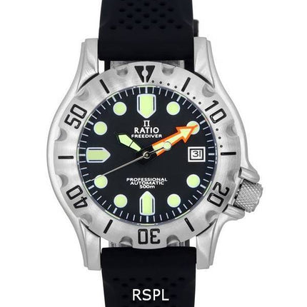 Ratio FreeDiver Professional Sapphire Black Dial Automático RTF009 500M Reloj para hombre