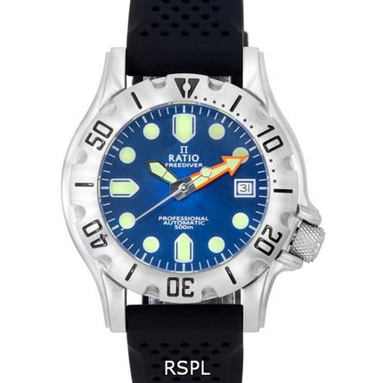 Ratio FreeDiver Professional Sapphire Blue Sunray Dial Automático RTF013 500M Reloj para hombre