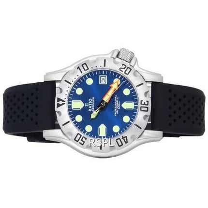 Ratio FreeDiver Professional Sapphire Blue Sunray Dial Automático RTF013 500M Reloj para hombre