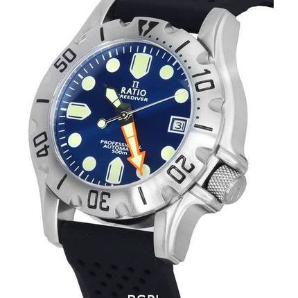 Ratio FreeDiver Professional Sapphire Blue Sunray Dial Automático RTF013 500M Reloj para hombre