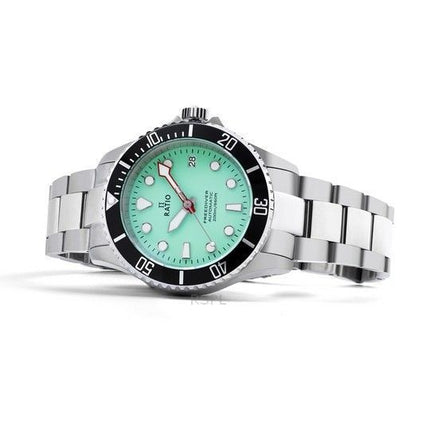 Reloj Ratio FreeDiver Zafiro Acero inoxidable Esfera verde Automí¡tico RTF049 200M para hombre