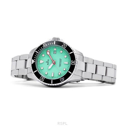 Reloj de cuarzo Ratio FreeDiver con esfera verde y zafiro en acero inoxidable RTFL805 200M para mujer