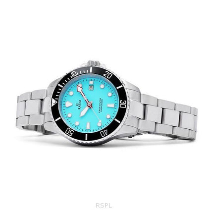 Reloj de cuarzo Ratio FreeDiver de acero inoxidable con zafiro y esfera azul hielo RTFL807 200M para mujer