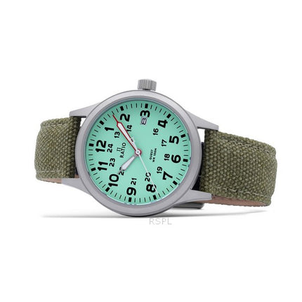 Ratio Quest Reloj Field para Hombre Correa de Lona Zafiro Cuarzo RTQ021 100M Edición Lewis y Clark