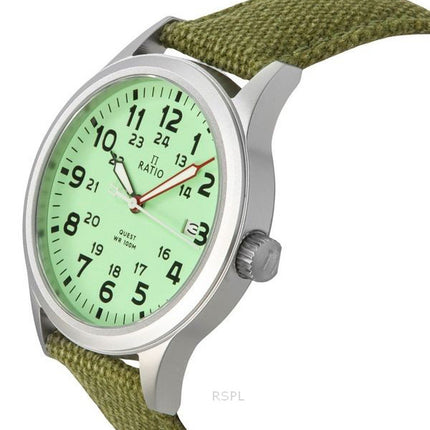 Ratio Quest Reloj Field para Hombre Correa de Lona Zafiro Cuarzo RTQ021 100M Edición Lewis y Clark