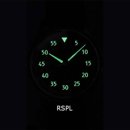 Ratio Skysurfer Pilot Black Sunray Dial Cuero Automático RTS321 200M Reloj para hombre