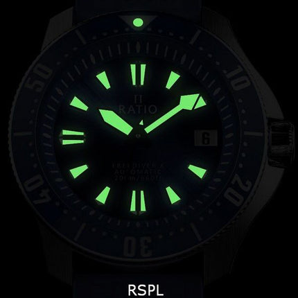 Reloj para hombre Ratio FreeDiver X Ocean Blue con incrustaciones de cerámica azul automático RTX003 200M