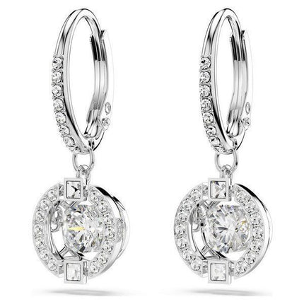 Pendientes colgantes con baño de rodio y circonitas Swarovski Una 5504652 para mujer