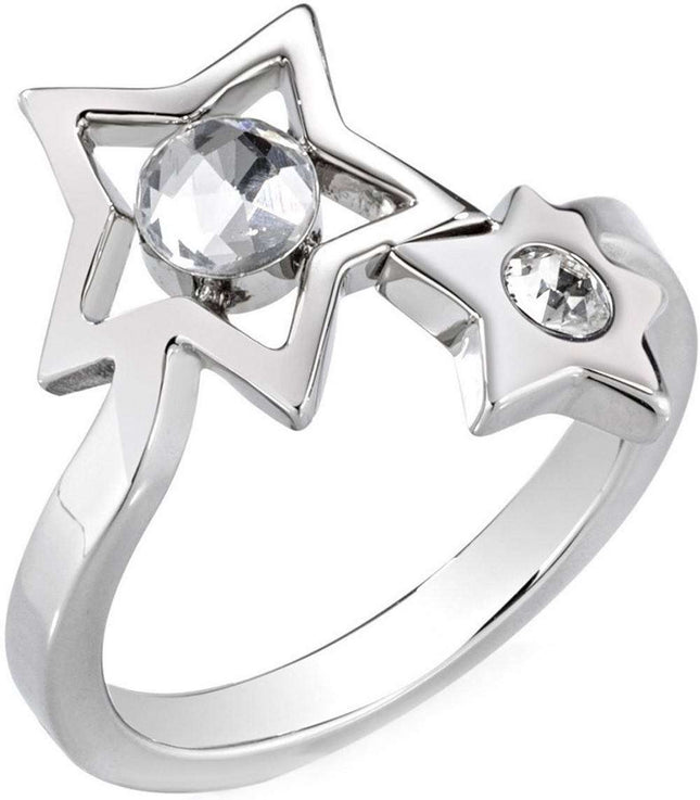 Anillo de mujer Morellato Cosmo en forma de estrella de acero inoxidable SAKI17014