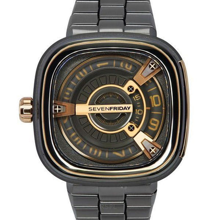 Sevenfriday M-series rustfrit stål sort skive automatisk M2/02M SF-M2-02M herreur