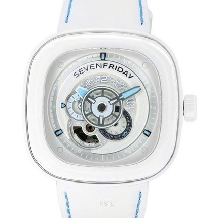 Reloj para hombre Sevenfriday P-Series Curacao día-noche con esfera blanca automático P1C/05 SF-P1C-05 100M