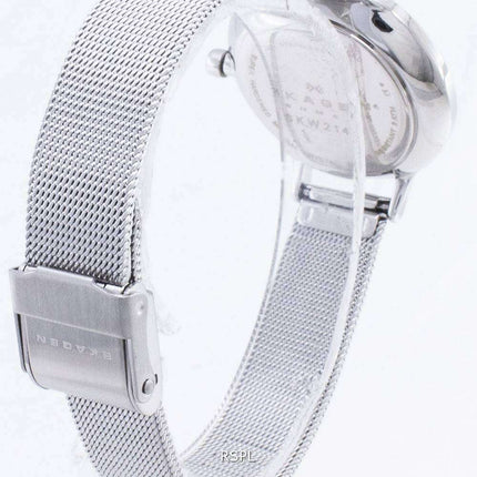 Skagen Anita Silver dial Swarovski Crystal Mesh pulsera SKW2149 reloj de mujer