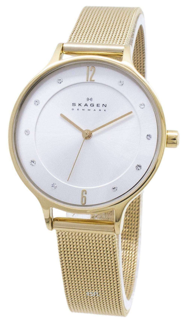 Skagen Anita oro tono malla pulsera cristalizada SKW2150 reloj de la mujer