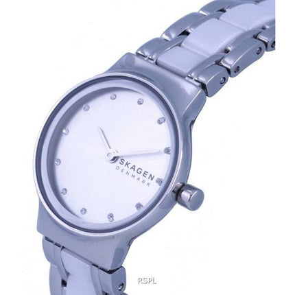 Skagen Freja Lille Acero inoxidable Esfera blanca Cuarzo SKW3010 Reloj para mujer