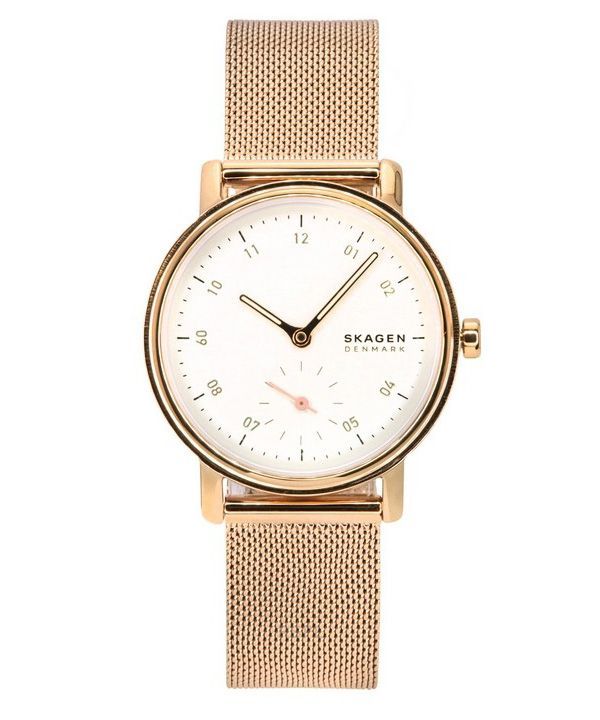 Reloj para mujer Skagen Kuppel Lille oro rosa, acero inoxidable, esfera blanca y cuarzo SKW3099