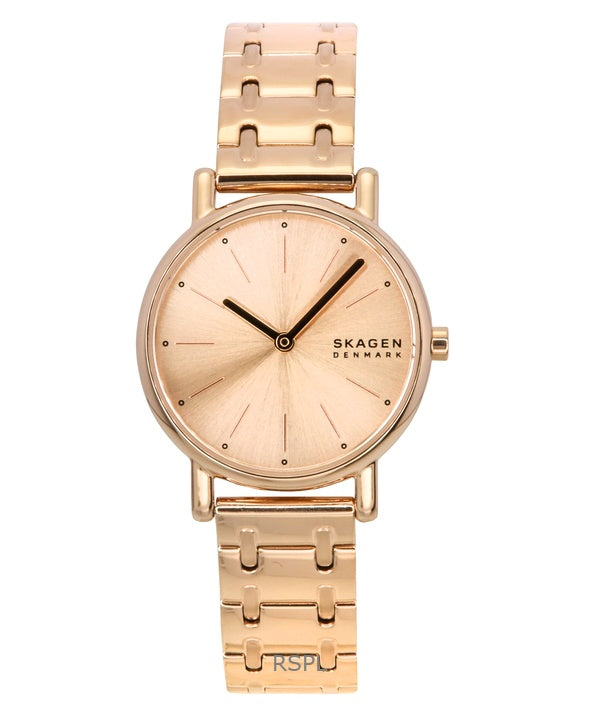 Reloj de cuarzo Skagen Signatur Lille en acero inoxidable en tono oro rosa con esfera en oro rosa SKW3125 para mujer