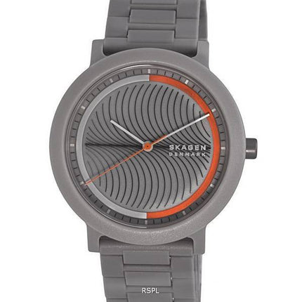 Skagen Aaren Tide Ocean Material esfera gris cuarzo SKW6772 Watch de Men es