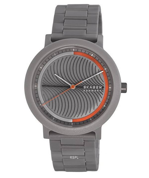 Skagen Aaren Tide Ocean Material esfera gris cuarzo SKW6772 Watch de Men es