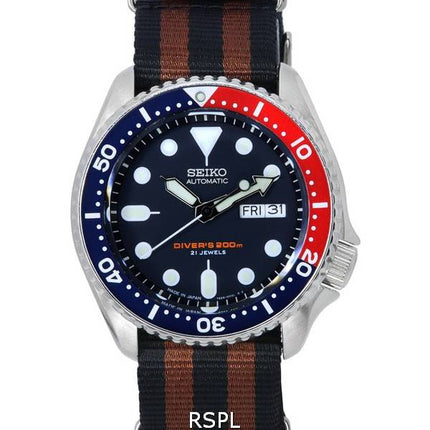 Reloj Seiko Blue Dial Automatic Diver's SKX009J1-var-NATO22 200M para hombre