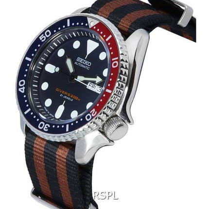 Reloj Seiko Blue Dial Automatic Diver's SKX009J1-var-NATO22 200M para hombre