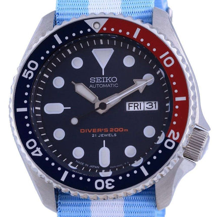 Seiko Automatic Diver&#39,s Polyester Japan Made SKX009J1-var-NATO24 200M Reloj para hombre