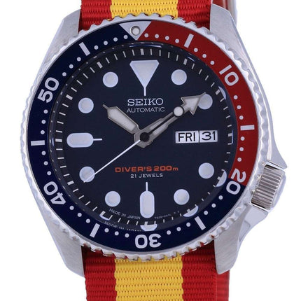 Seiko Automatic Diver&#39,s Polyester Japan Made SKX009J1-var-NATO29 200M Reloj para hombre