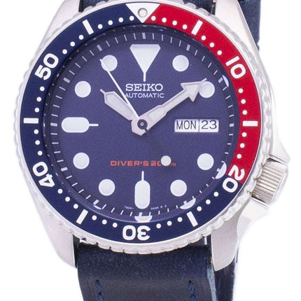 Reloj 200M cuero azul oscuro Varonil de correa de Seiko automático SKX009K1-LS13 Diver