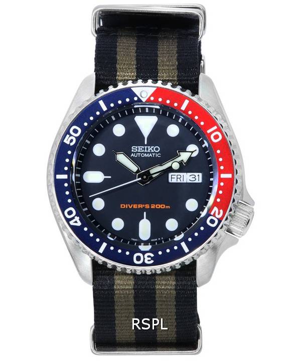 Reloj Seiko Blue Dial Automatic Diver's SKX009K1-var-NATO21 200M para hombre