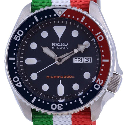 Reloj para hombre Seiko Automatic Diver&#39,s Polyester SKX009K1-var-NATO23 200M