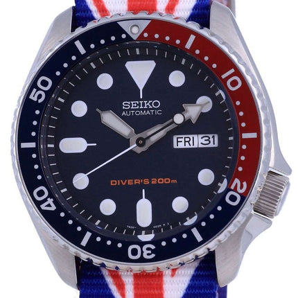 Reloj para hombre Seiko Automatic Diver&#39,s Polyester SKX009K1-var-NATO28 200M