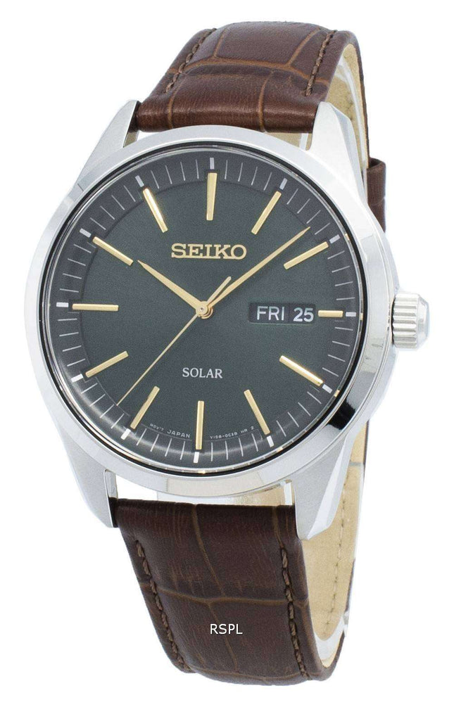 Seiko Conceptual SNE529P SNE529P1 SNE529 Reloj analógico solar para hombre