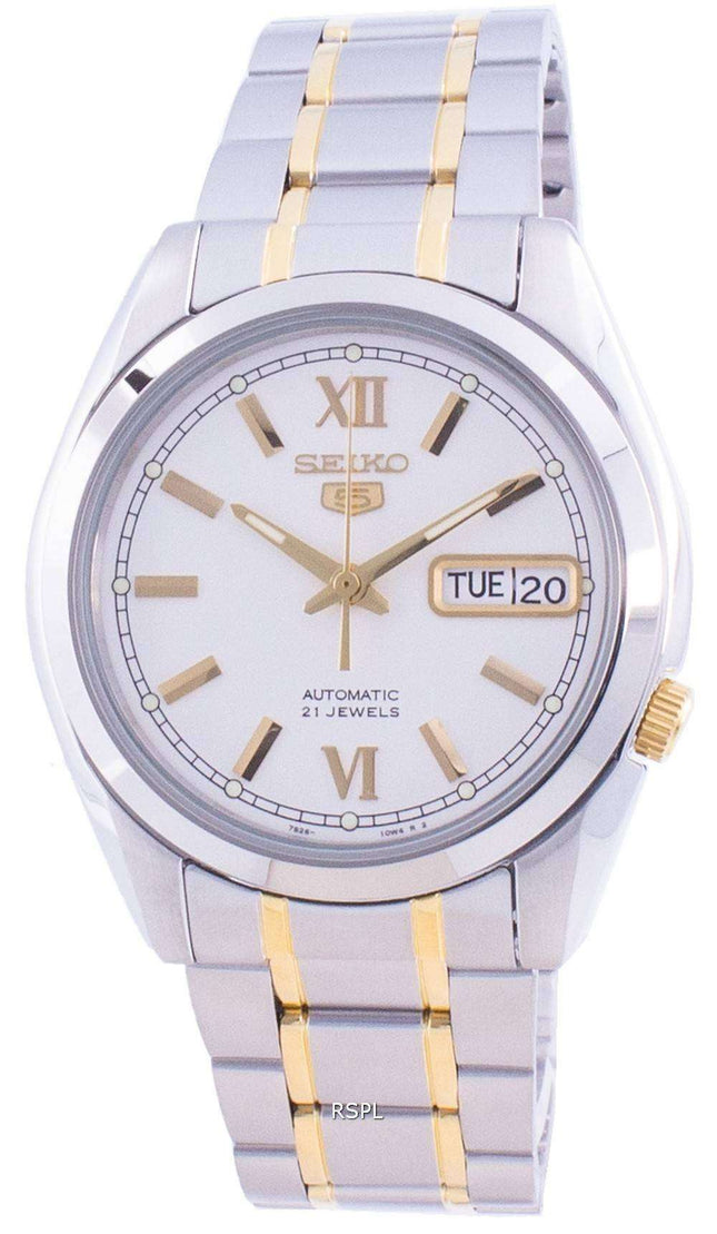 Reloj Seiko 5 automático con esfera blanca SNKL57 SNKL57K1 SNKL57K para hombre