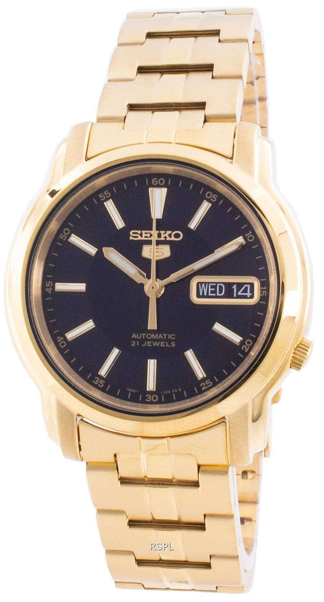 Reloj para hombre Seiko 5 automático con esfera negra SNKL88 SNKL88K1 SNKL88K