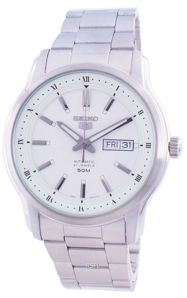 Reloj Seiko 5 automático con esfera blanca SNKP09 SNKP09K1 SNKP09K para hombre