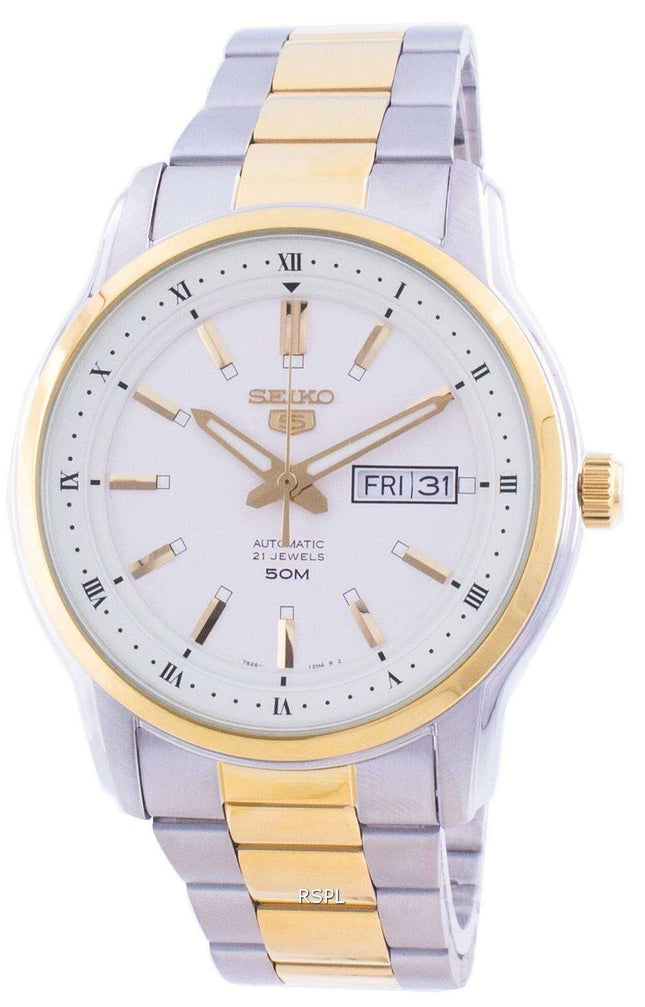 Reloj para hombre Seiko 5 automático con esfera blanca SNKP14 SNKP14K1 SNKP14K