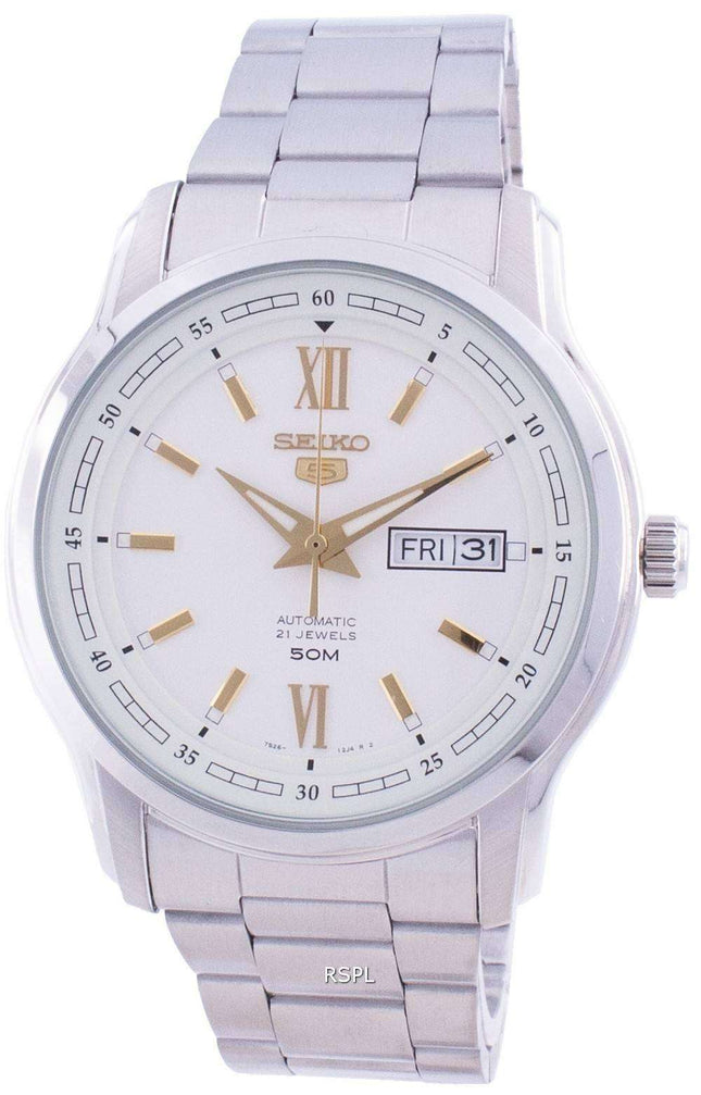 Reloj Seiko 5 automático con esfera blanca SNKP15 SNKP15K1 SNKP15K para hombre