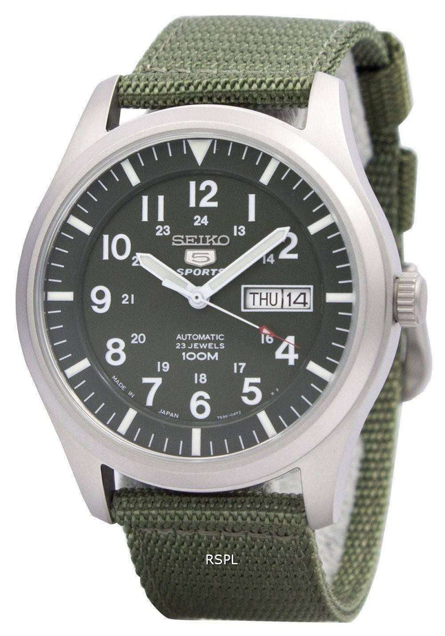 Seiko 5 Military Automatic Sports Japan Made SNZG09 SNZG09J1 SNZG09J Reloj para hombre