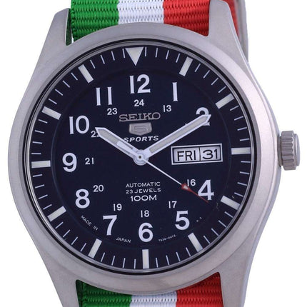 Reloj Seiko 5 Sports automático de poliéster SNZG11J1-var-NATO23 100M para hombre