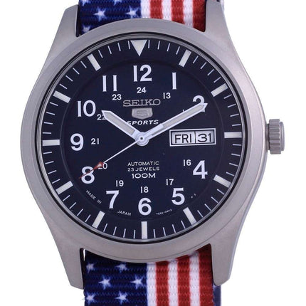 Reloj Seiko 5 Sports automático de poliéster SNZG11J1-var-NATO27 100M para hombre