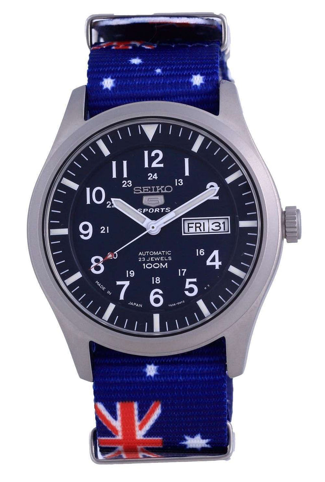 Seiko 5 Sports Automatic Polyester SNZG11J1-var-NATO30 100M Reloj para hombre