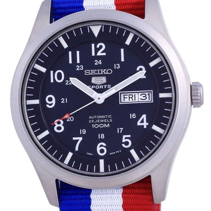 Reloj Seiko 5 Sports automático de poliéster SNZG11K1-var-NATO25 100M para hombre