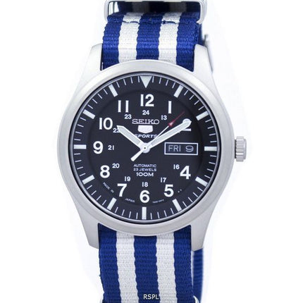 Seiko 5 Sports automático Japón hizo la OTAN correa SNZG15J1-NATO2 Watch de Men